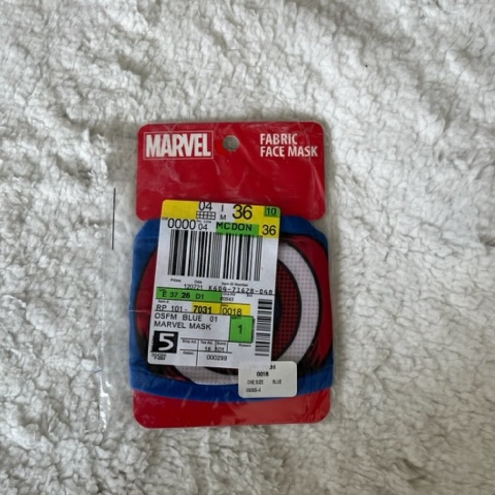 Marvel Kid's Face Mask - NWT